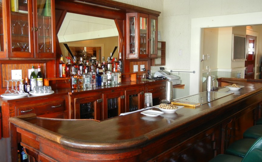 The North Branch Inn's bar came from the 1937 World's Fair. Photo by Catskill Eats