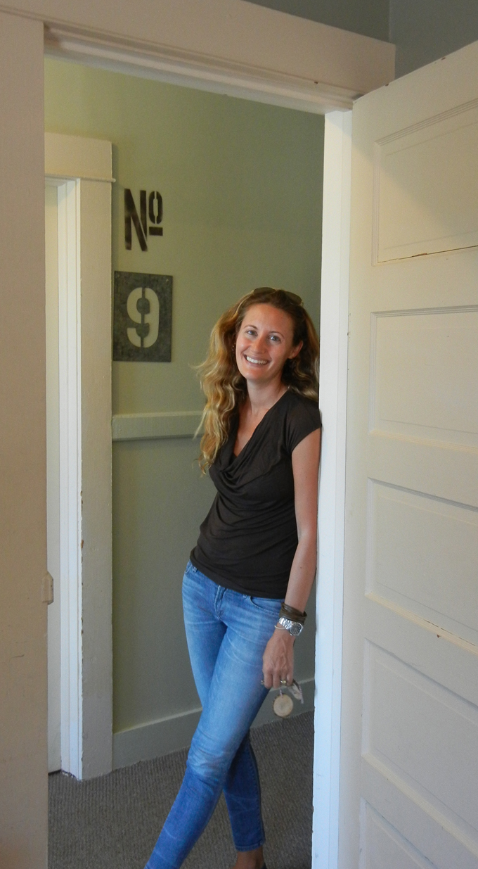 Kirsten Harlow Foster at The Arnold House in Livingston Manor, the couple's first inn. Photo by Catskill Eats