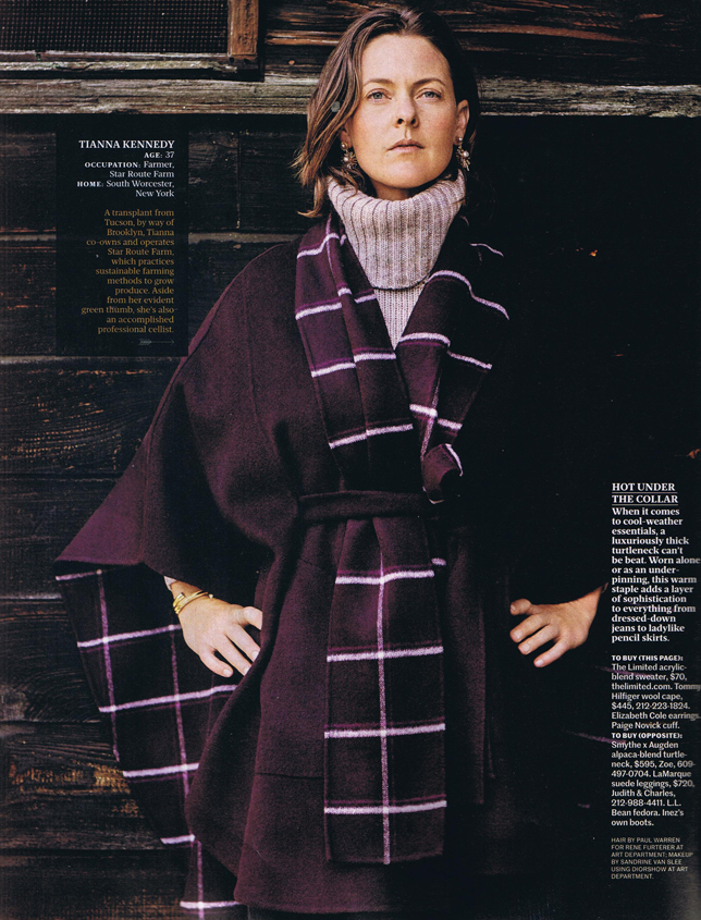 Star Route Farm's Tianna Kennedy, as shown in the October issue of Real Simple magazine. 